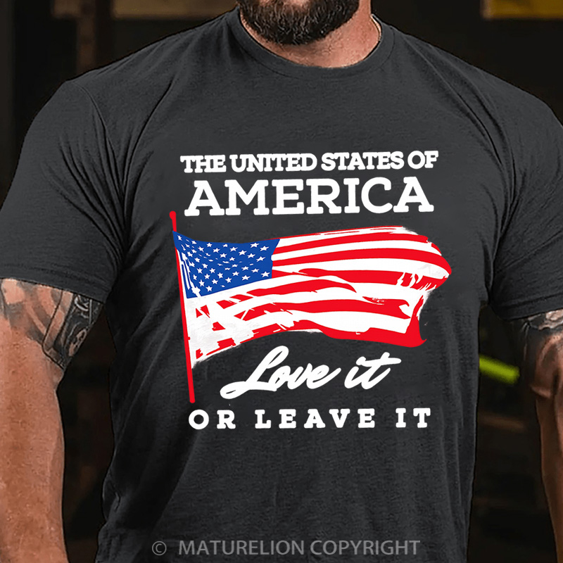 Maturelion Men's T-Shirt Love It Or Leave It Cotton T-Shirt
