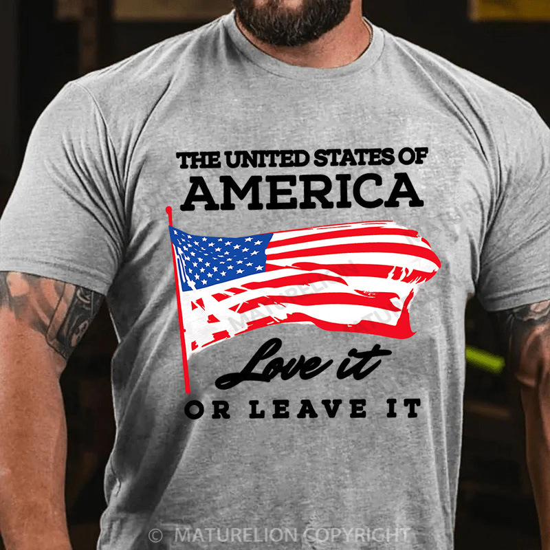 Maturelion Men's T-Shirt Love It Or Leave It Cotton T-Shirt