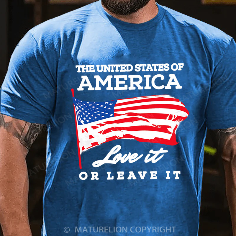 Maturelion Men's T-Shirt Love It Or Leave It Cotton T-Shirt