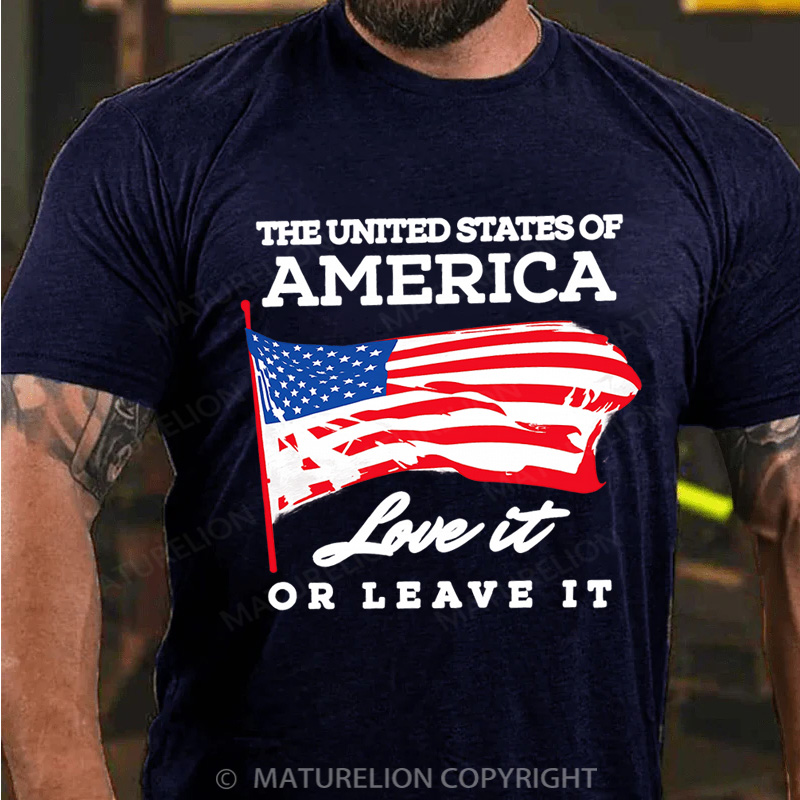 Maturelion Men's T-Shirt Love It Or Leave It Cotton T-Shirt