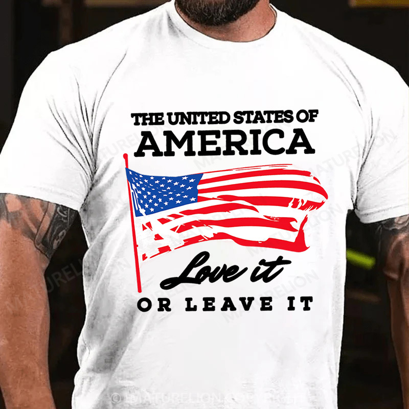 Maturelion Men's T-Shirt Love It Or Leave It Cotton T-Shirt