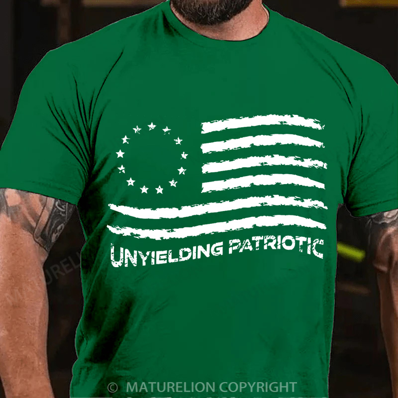 Maturelion Men's T-Shirt 13 Star Betsy Ross Flag Cotton T-Shirt