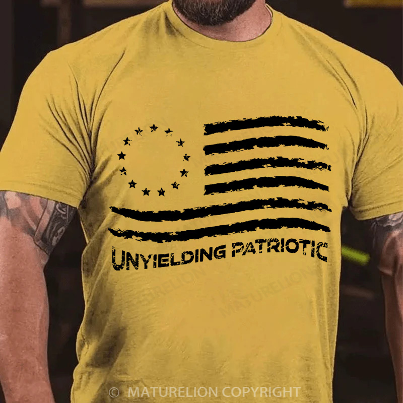 Maturelion Men's T-Shirt 13 Star Betsy Ross Flag Cotton T-Shirt