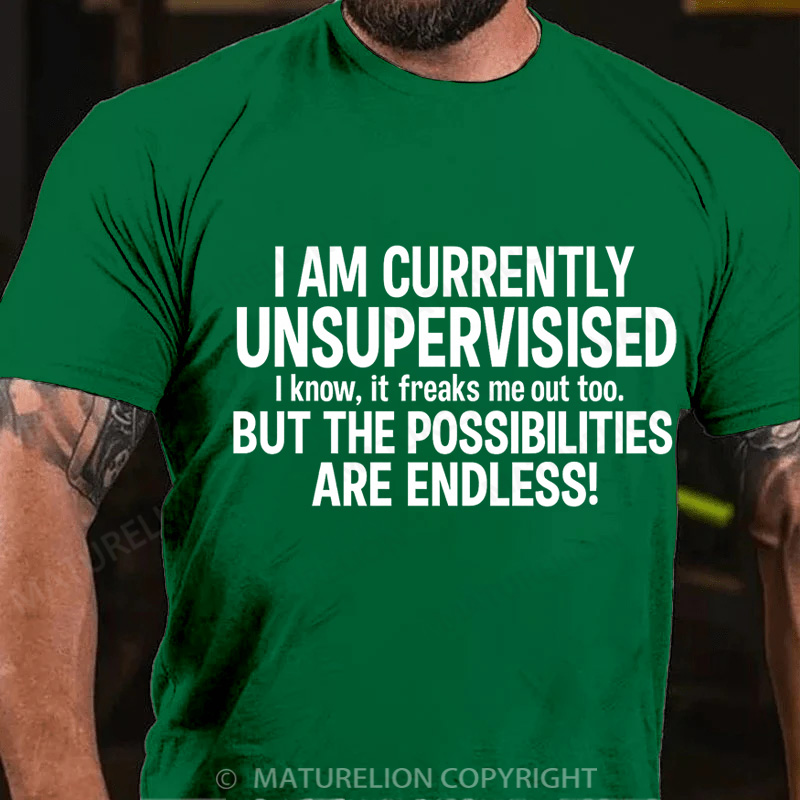 Maturelion Men's T-Shirt Funny Sarcastic Phrase Cotton T-Shirt