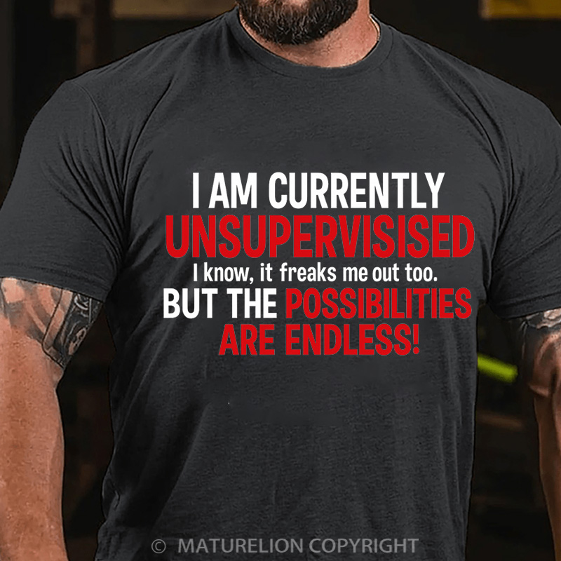 Maturelion Men's T-Shirt Funny Sarcastic Phrase Cotton T-Shirt