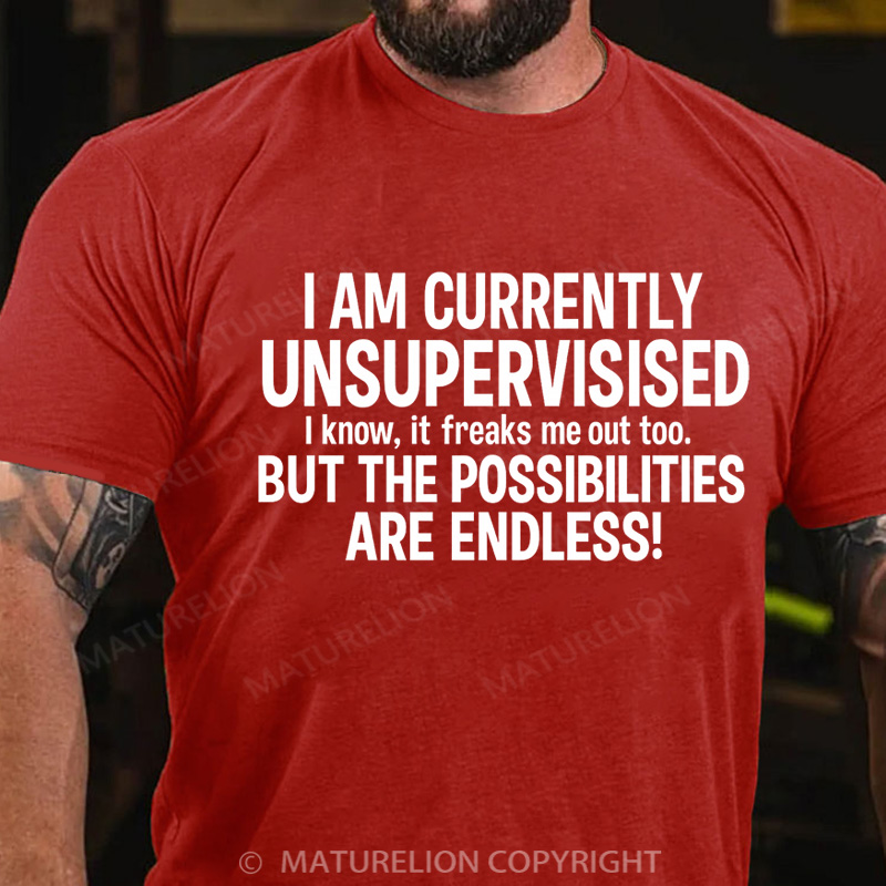 Maturelion Men's T-Shirt Funny Sarcastic Phrase Cotton T-Shirt