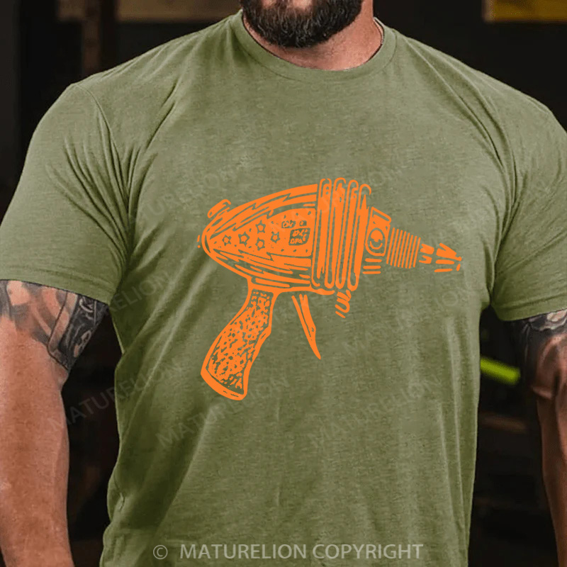 Maturelion Men's T-Shirt Ray Gun Cotton T-Shirt