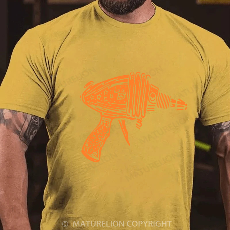 Maturelion Men's T-Shirt Ray Gun Cotton T-Shirt
