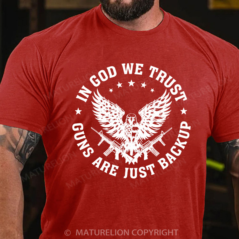 Maturelion Men's T-Shirt In God We Trust Cotton T-Shirt