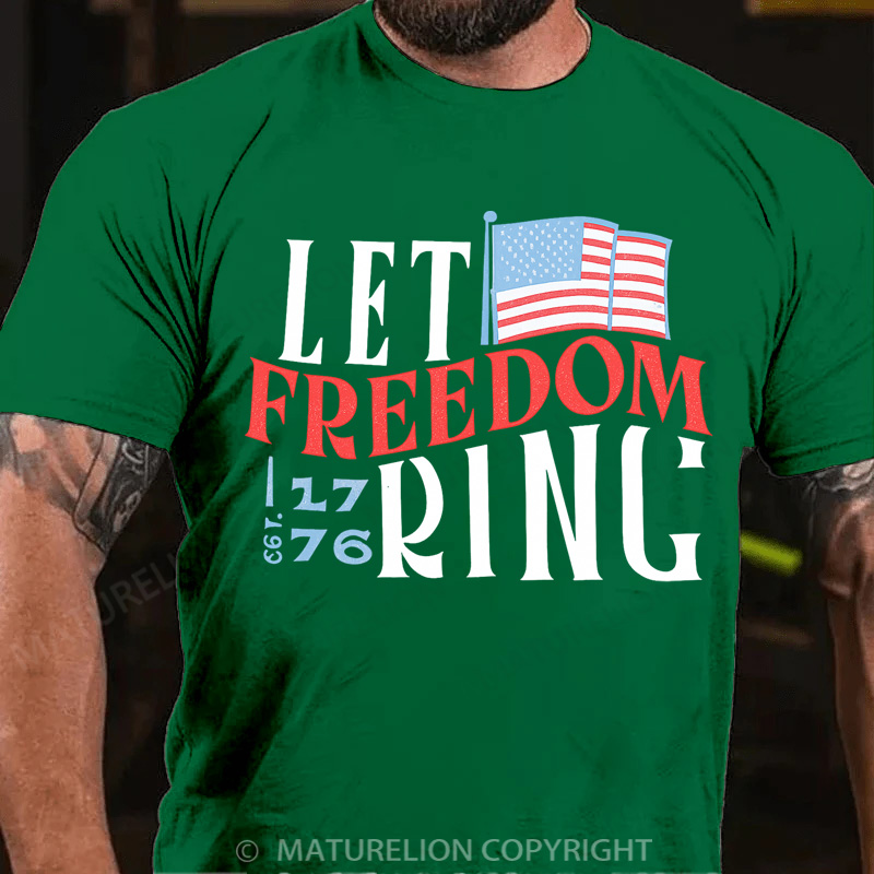 Maturelion Men's T-Shirt Patriotic Cotton T-Shirt