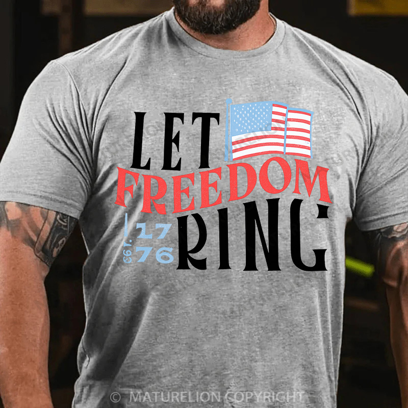 Maturelion Men's T-Shirt Patriotic Cotton T-Shirt