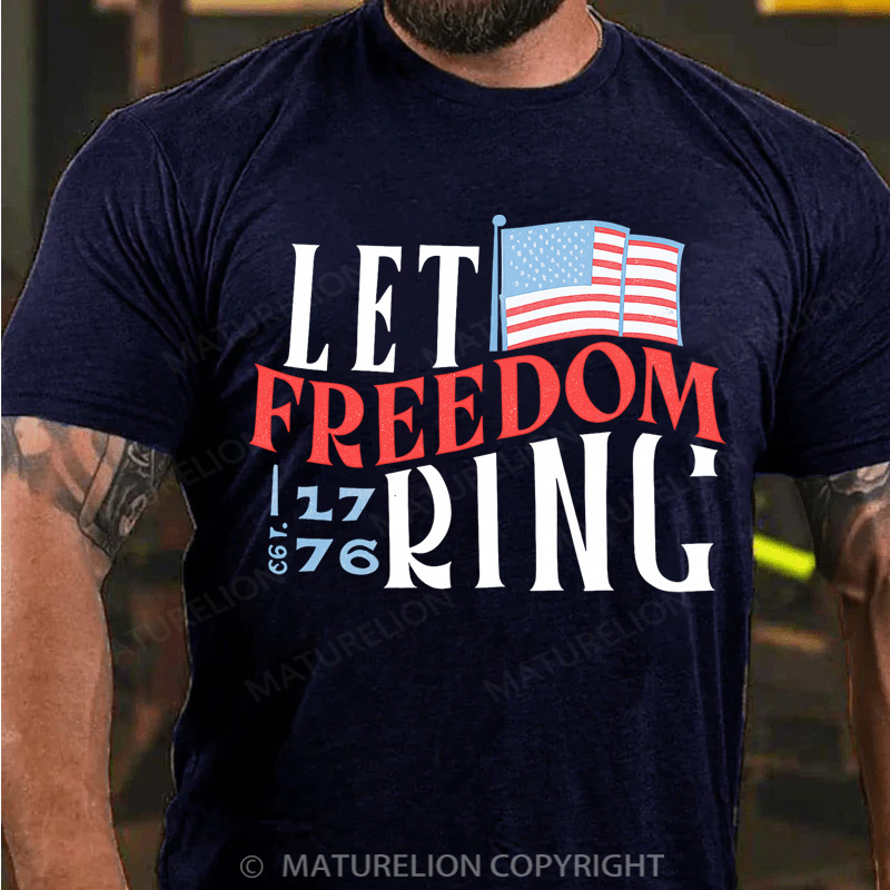 Maturelion Men's T-Shirt Patriotic Cotton T-Shirt