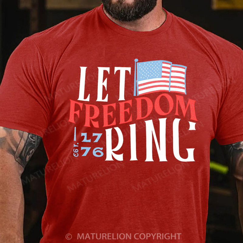 Maturelion Men's T-Shirt Patriotic Cotton T-Shirt