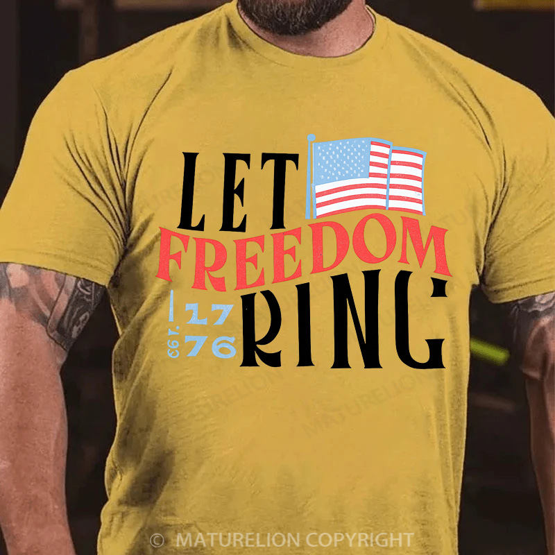 Maturelion Men's T-Shirt Patriotic Cotton T-Shirt