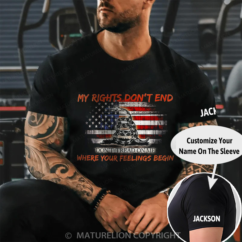 Maturelion Men's T-Shirt Don't Tread on Me Cotton T-Shirt