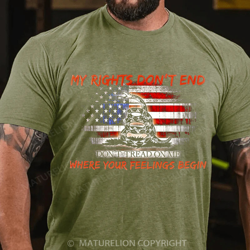 Maturelion Men's T-Shirt Don't Tread on Me Cotton T-Shirt