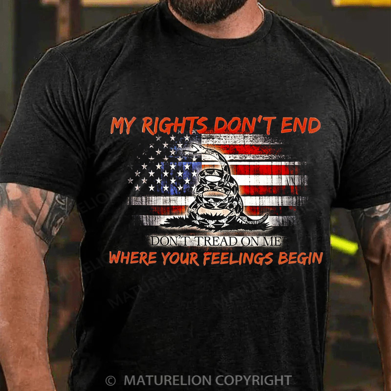 Maturelion Men's T-Shirt Don't Tread on Me Cotton T-Shirt