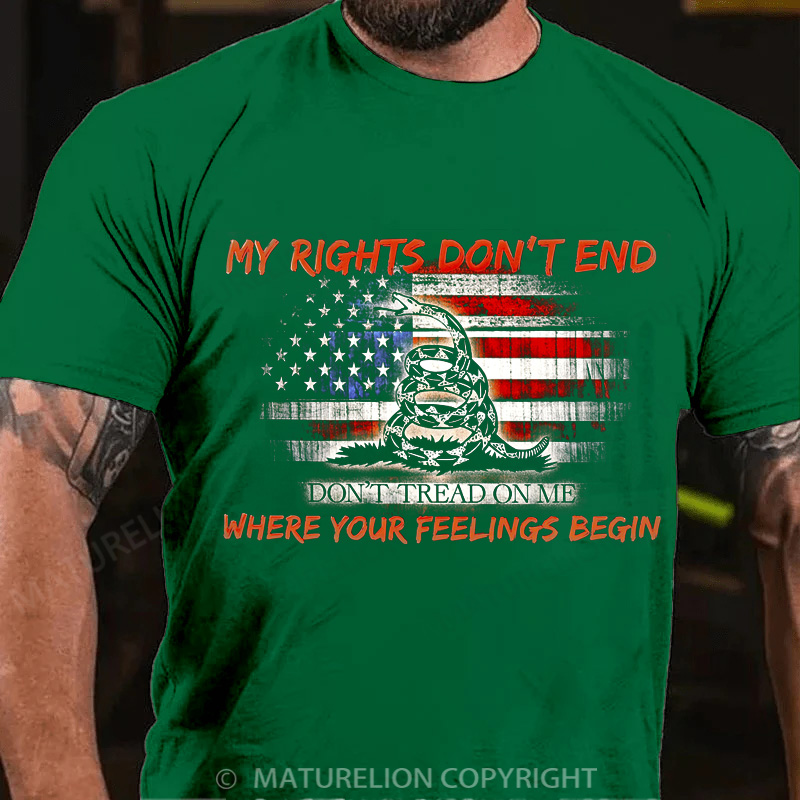 Maturelion Men's T-Shirt Don't Tread on Me Cotton T-Shirt