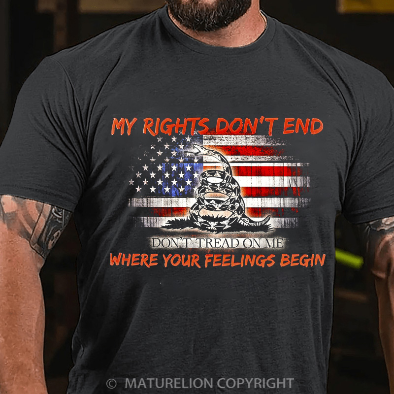 Maturelion Men's T-Shirt Don't Tread on Me Cotton T-Shirt