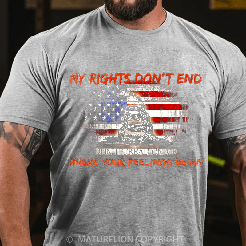 Maturelion Men's T-Shirt Don't Tread on Me Cotton T-Shirt