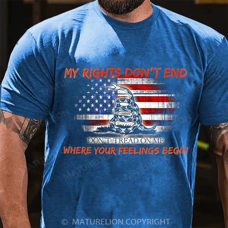 Maturelion Men's T-Shirt Don't Tread on Me Cotton T-Shirt