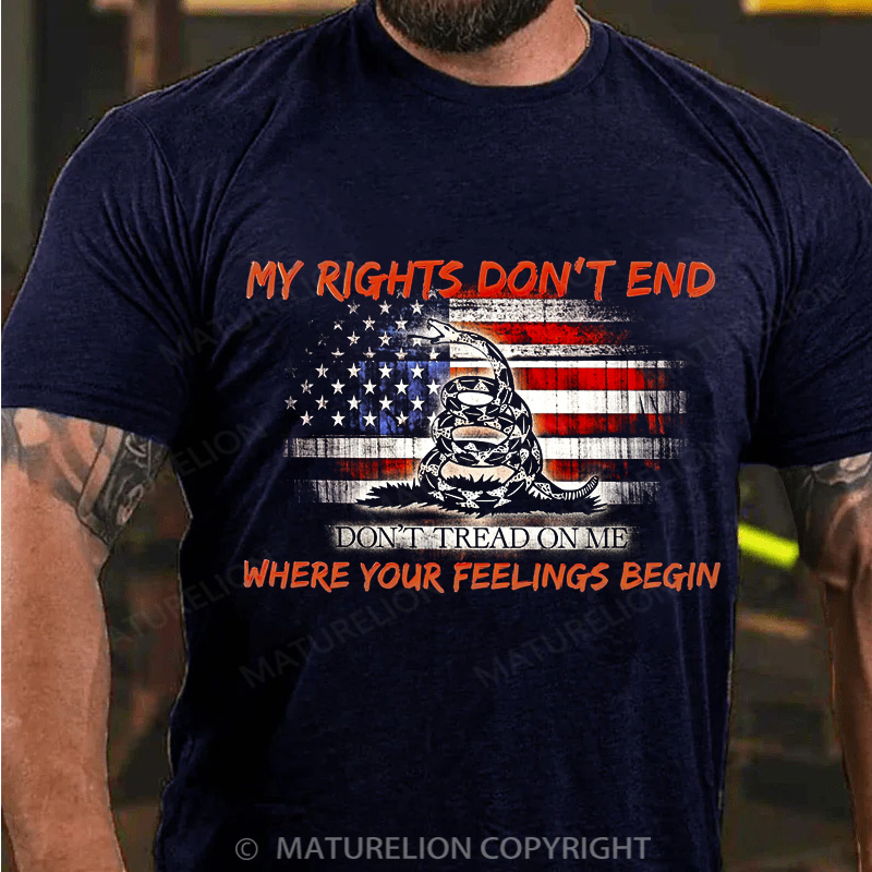 Maturelion Men's T-Shirt Don't Tread on Me Cotton T-Shirt