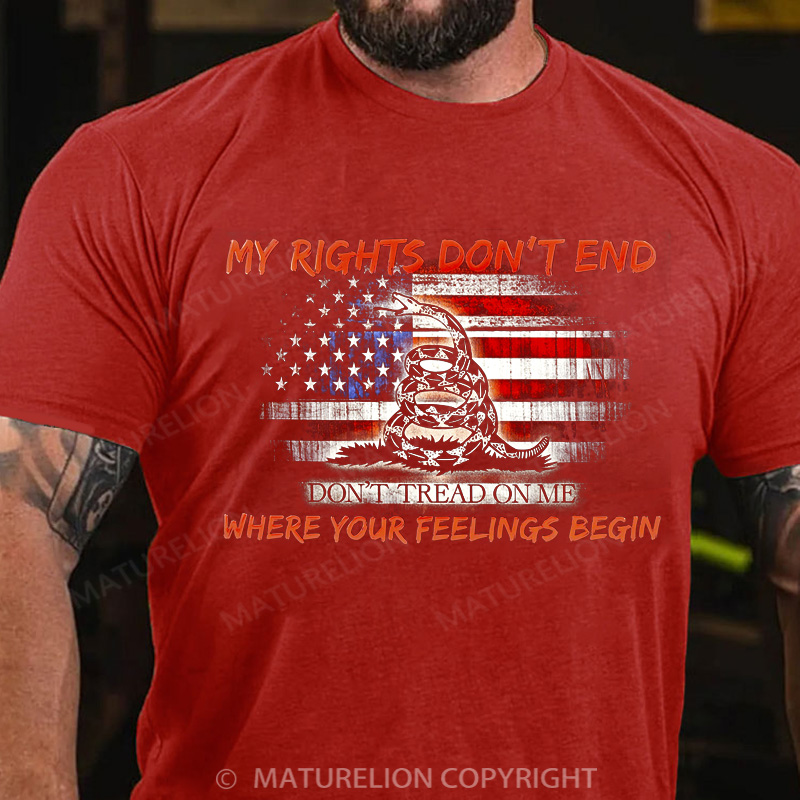 Maturelion Men's T-Shirt Don't Tread on Me Cotton T-Shirt