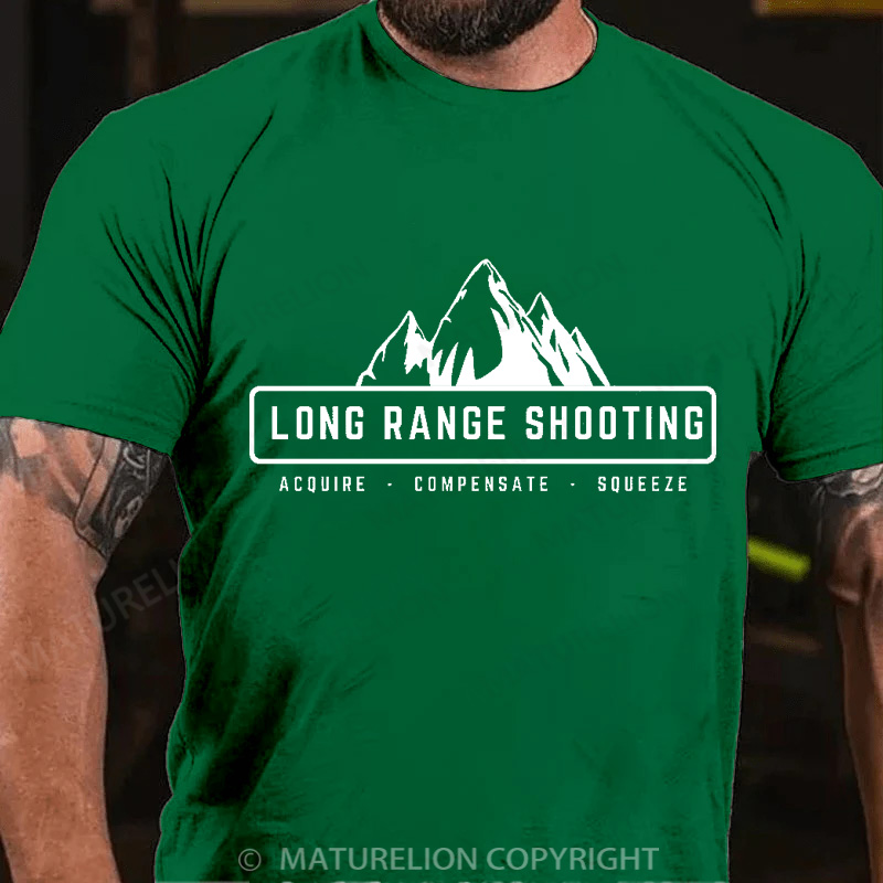 Maturelion Men's T-Shirt Long Range Shooting Cotton T-Shirt