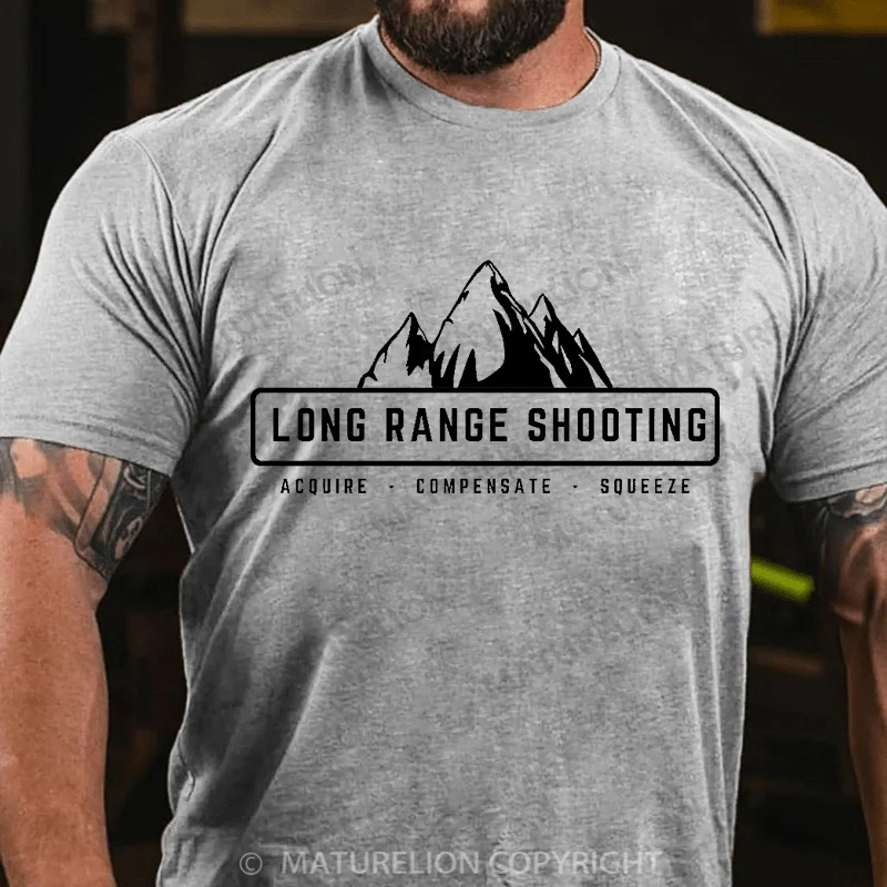 Maturelion Men's T-Shirt Long Range Shooting Cotton T-Shirt