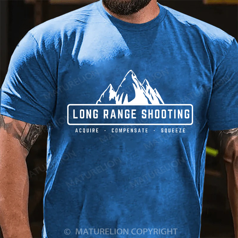 Maturelion Men's T-Shirt Long Range Shooting Cotton T-Shirt