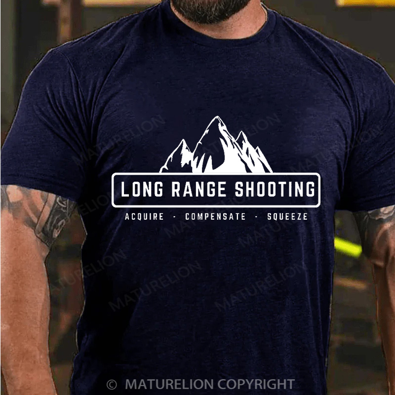 Maturelion Men's T-Shirt Long Range Shooting Cotton T-Shirt