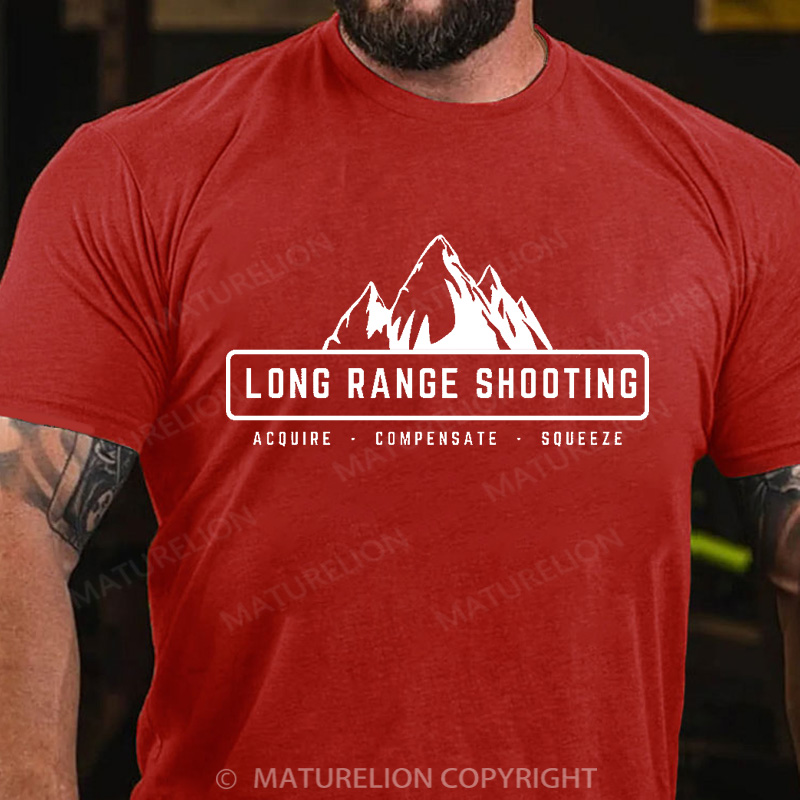 Maturelion Men's T-Shirt Long Range Shooting Cotton T-Shirt
