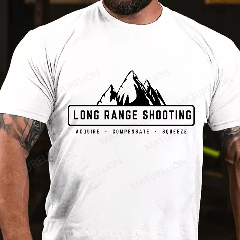 Maturelion Men's T-Shirt Long Range Shooting Cotton T-Shirt