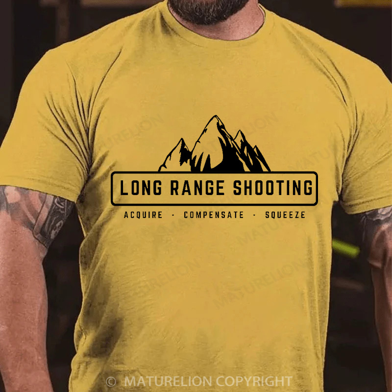 Maturelion Men's T-Shirt Long Range Shooting Cotton T-Shirt