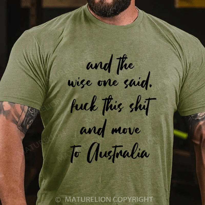 Maturelion Australia T-Shirt Australia Gift Cotton T-Shirt