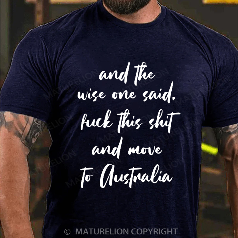Maturelion Australia T-Shirt Australia Gift Cotton T-Shirt