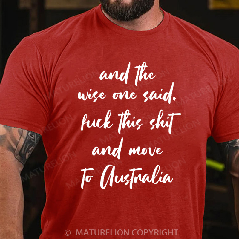 Maturelion Australia T-Shirt Australia Gift Cotton T-Shirt