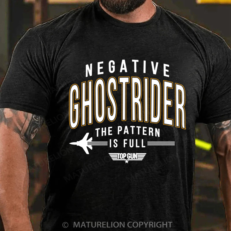 Maturelion Men's T-Shirt Negative Ghost Rider the Pattern Is Full Graphic Cotton T-Shirt