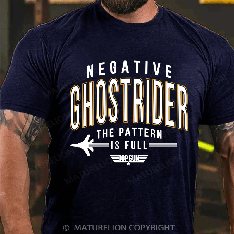 Maturelion Men's T-Shirt Negative Ghost Rider the Pattern Is Full Graphic Cotton T-Shirt