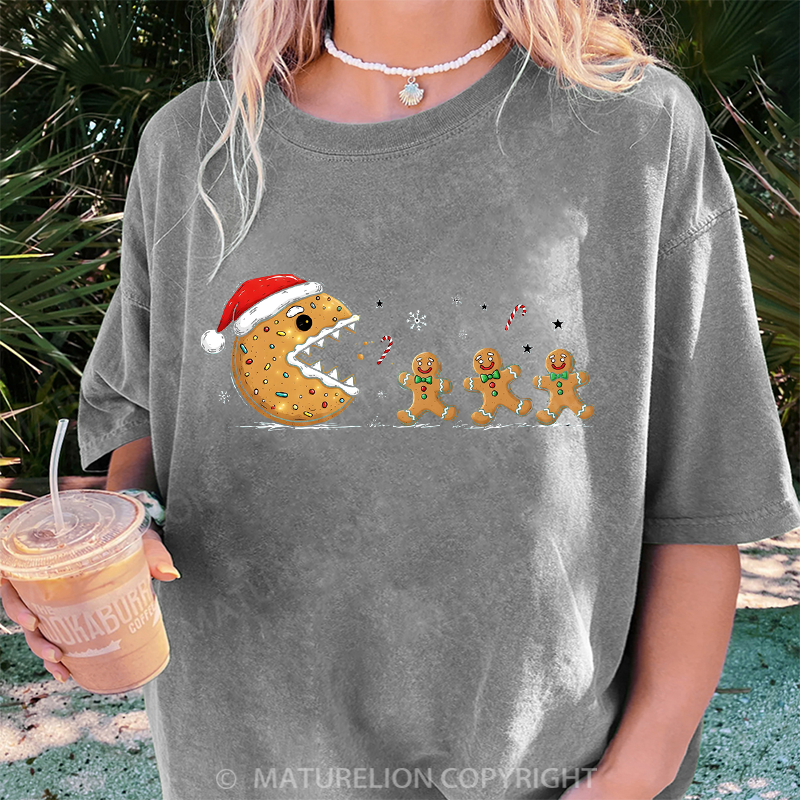 Maturelion Women's T-Shirt Cookie DTG Washed T-Shirt