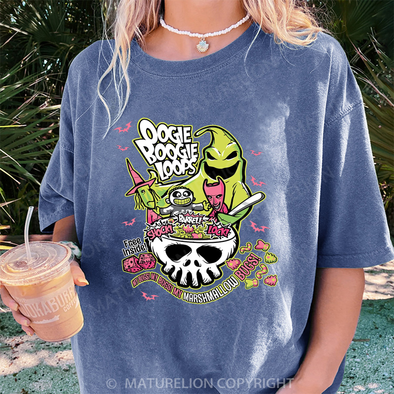 Maturelion Women's T-shirt Oogie Boogie Loops DTG Washed T-shirt