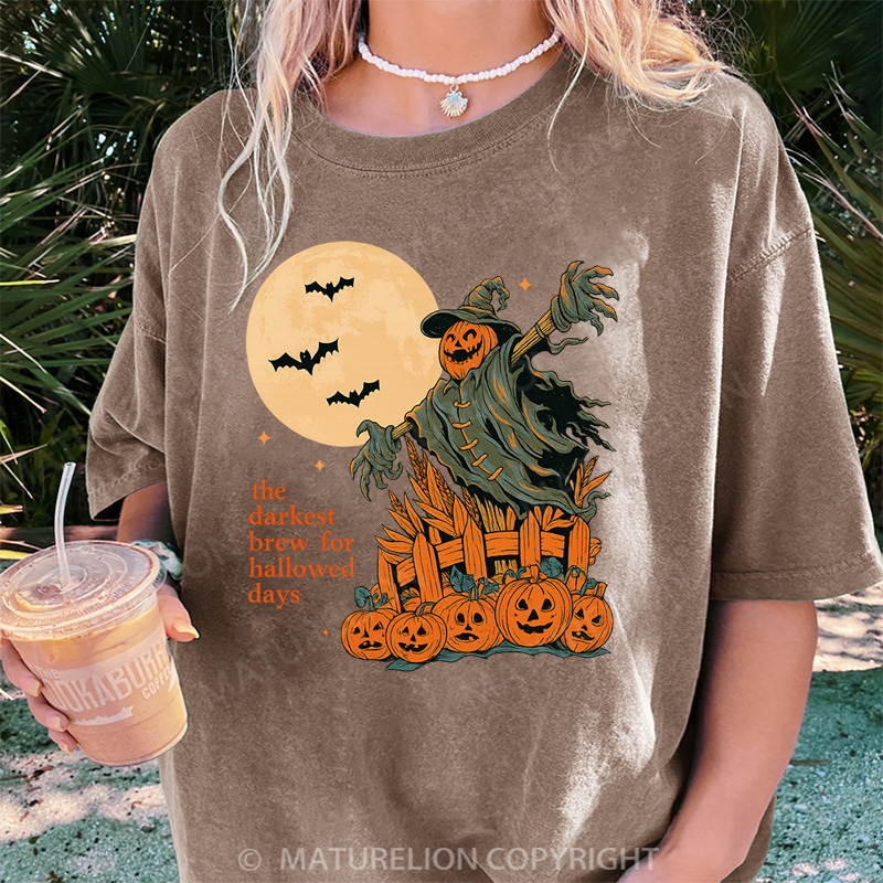 Maturelion Women's T-shirt Darkest Brew DTG Washed T-shirt