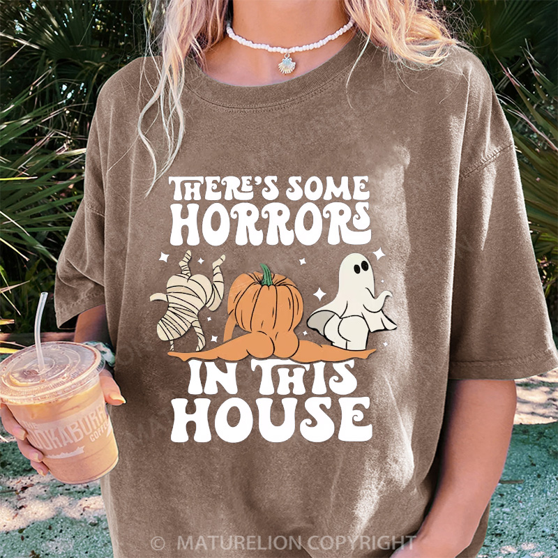 Maturelion Women's T-shirt There Is Some Horrors DTG Washed T-shirt