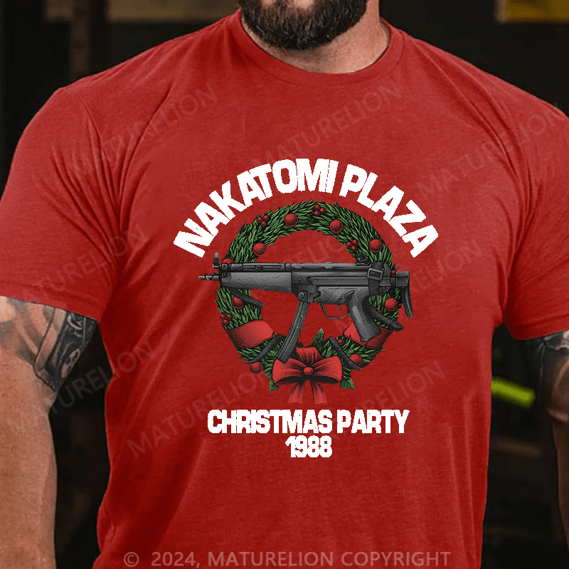 Maturelion Christmas T-Shirt Nakatomi Plaza Christmas Party 1988 T-shirt  (Free Customization)