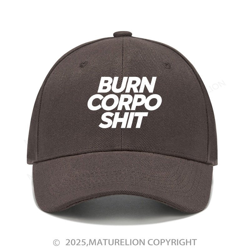 Maturelion Distressed Baseball Cap Burn Corpo Shit Cap (Free Customization)