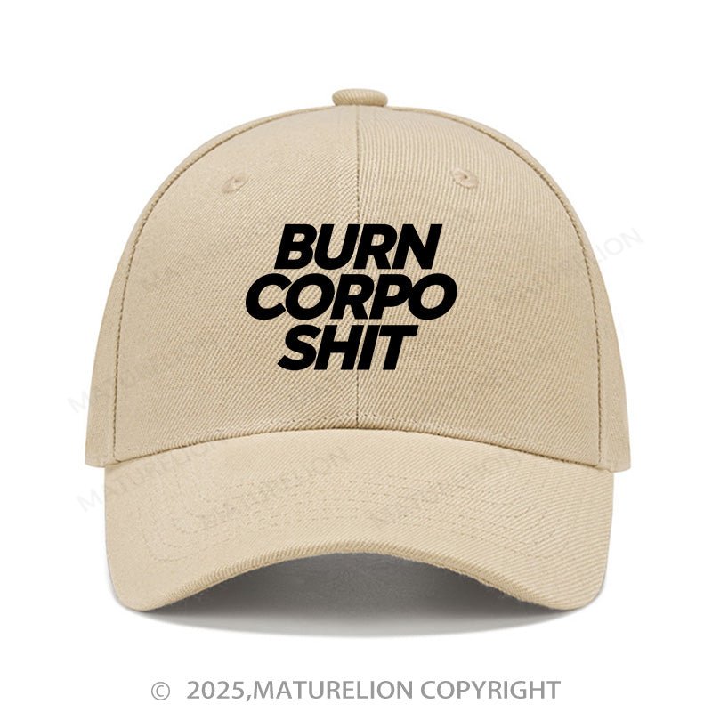 Maturelion Distressed Baseball Cap Burn Corpo Shit Cap (Free Customization)