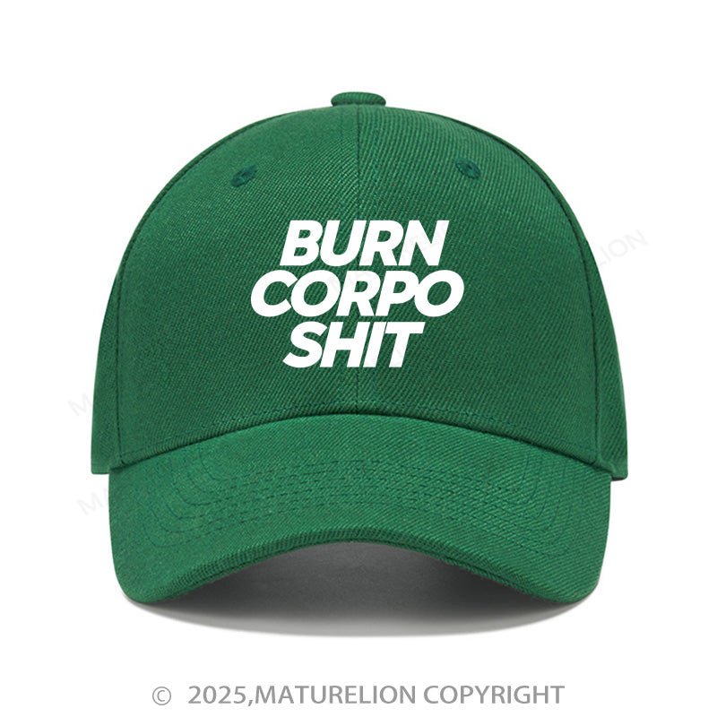 Maturelion Distressed Baseball Cap Burn Corpo Shit Cap (Free Customization)