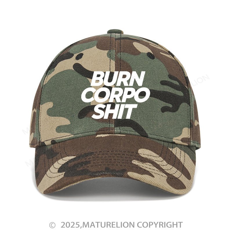 Maturelion Distressed Baseball Cap Burn Corpo Shit Cap (Free Customization)