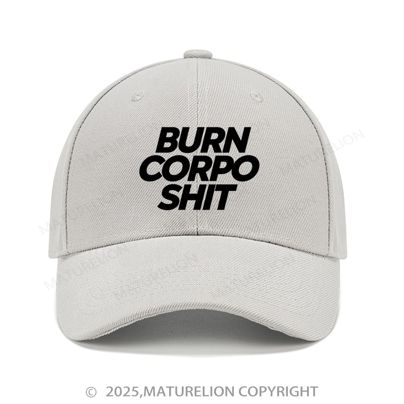 Maturelion Distressed Baseball Cap Burn Corpo Shit Cap (Free Customization)