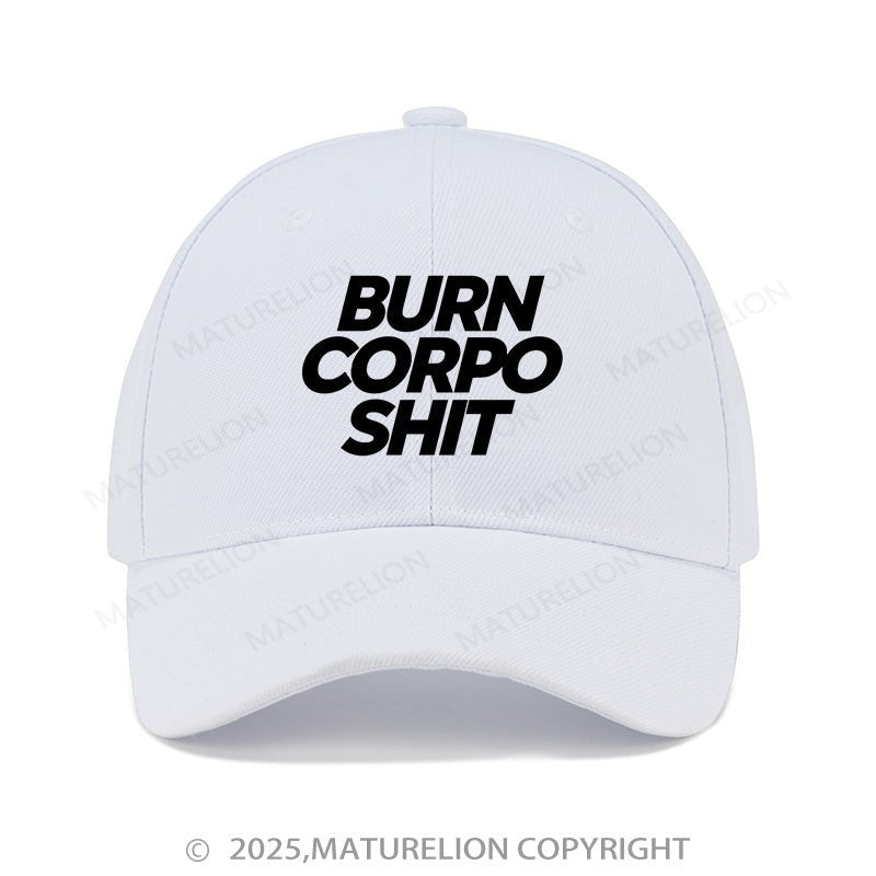 Maturelion Distressed Baseball Cap Burn Corpo Shit Cap (Free Customization)